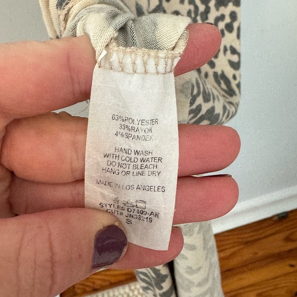 NWOT Pink Blush Maternity Brown Animal Print Sleeveless Maxi w/ Side Slits - S - Picture 9 of 9